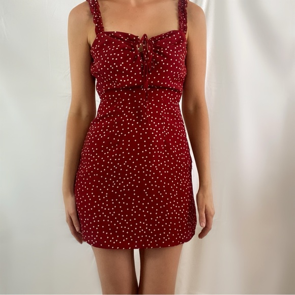 Princess Polly red polka dot mini dress size 0 midnight madness summer - Picture 4 of 8